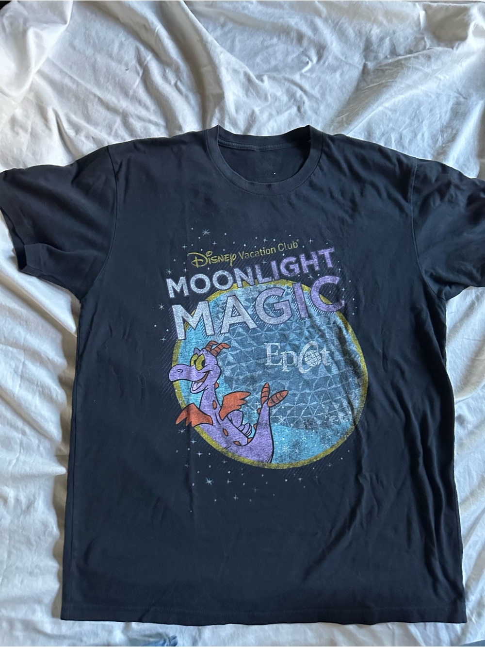 Disney Vacation Club -Moonlight Magic EPCOT Graphic Tee with Figment -Large